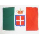 Drapeau Royaume d’Italie couronne 45x30 cm Polyester 100D Cordelettes