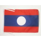 Drapeau Laos 45x30 cm | Drapeau laosien Polyester 100D Cordelettes