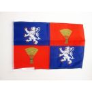Drapeau Province de Gascogne 45x30 cm | Drapeau gascon Polyester 100D Cordelettes