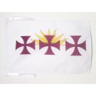 Drapeau Hispanité 45x30 cm Polyester 100D Cordelettes