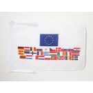 Drapeau Union Européenne 28 pays 45x30 cm Polyester 100D Cordelettes