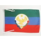 Drapeau République du Daguestan avec armes 45x30 cm Polyester 100D Cordelettes
