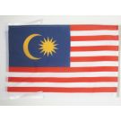 Drapeau Malaisie 45x30 cm | Drapeau malaisien Polyester 100D Cordelettes