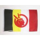 Drapeau American Indian Movement 45x30 cm Polyester 100D Cordelettes