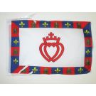Drapeau Armoiries de la Vendée 45x30 cm Polyester 100D Cordelettes