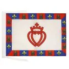 Drapeau Armoiries de la Vendée 45x30 cm Polyester 100D Cordelettes