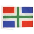 Drapeau Province de Groningue 45x30 cm Polyester 100D Cordelettes