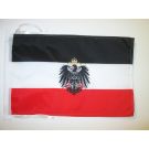Drapeau Empire allemand 1871-1918 avec armes 45x30 cm Polyester 100D Cordelettes