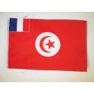 Drapeau Protectorat français de Tunisie 1881-1956 45x30 cm Polyester 100D Cordelettes
