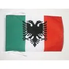 Drapeau Arbëresh d'Italie du Sud 45x30 cm Polyester 100D Cordelettes