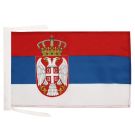 Drapeau Serbie 45x30 cm | Drapeau serbe Polyester 100D Cordelettes