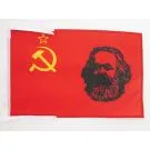 Drapeau URSS avec Marx 45x30 cm Polyester 100D Cordelettes