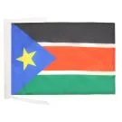 Drapeau Soudan du Sud 45x30 cm | Drapeau sud soudanais Polyester 100D Cordelettes