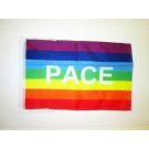 Drapeau Paix 45x30 cm | Drapeau Arc-en-Ciel Polyester 100D Cordelettes