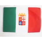 Drapeau naval militaire de l'Italie 45x30 cm | Drapeau italien Polyester 100D Cordelettes