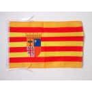 Drapeau Aragon 45x30 cm | Drapeau aragonais Polyester 100D Cordelettes
