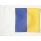 Drapeau Canaries sans écusson 45x30 cm | Drapeau canarien Polyester 100D Cordelettes