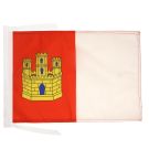 Drapeau Castille-la-Manche 45x30 cm | Drapeau castillan Polyester 100D Cordelettes