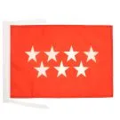 Drapeau Communauté de Madrid 45x30 cm | Drapeau madrilène Polyester 100D Cordelettes