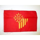 Drapeau Languedoc-Roussillon 45x30 cm | Drapeau languedocien Polyester 100D Cordelettes