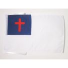 Drapeau Religion Chrétienne 45x30 cm Polyester 100D Cordelettes
