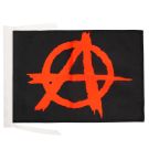 Drapeau Anarchie Noir et Rouge 45x30 cm Polyester 100D Cordelettes