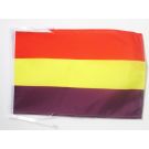 Drapeau Espagnol Républicain 45x30 cm Polyester 100D Cordelettes