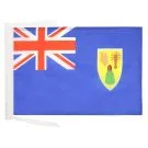 Drapeau Iles Turques-et-Caïques 45x30 cm Polyester 100D Cordelettes