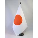Drapeau de table Japon 21x14 cm Hampe et socle en plastique noir