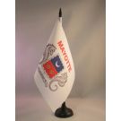Drapeau de table Mayotte 21x14 cm Hampe et socle en plastique noir