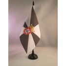 Drapeau de table Ceuta 21x14 cm Hampe et socle en plastique noir