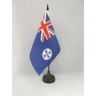 Drapeau de table Queensland 21x14 cm Hampe et socle en plastique noir