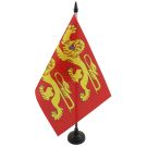 Drapeau de table Basse-Normandie 21x14 cm Hampe et socle en plastique noir