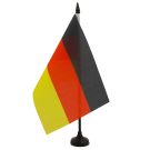 Drapeau de table Allemagne 21x14 cm Hampe et socle en plastique noir