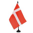 Drapeau de table Danemark 21x14 cm Hampe et socle en plastique noir