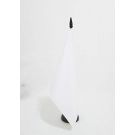 Drapeau de table Unicolore Blanc 21x14 cm Hampe et socle en plastique noir