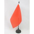 Drapeau de table Unicolore Rouge 21x14 cm Hampe et socle en plastique noir