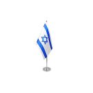 Drapeau de table Prestige Israël 22x15 cm Hampe et socle en métal