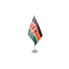 Drapeau de table Prestige Kenya 22x15 cm Hampe et socle en métal