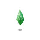 Drapeau de table Prestige Arabie Saoudite 22x15 cm Hampe et socle en métal