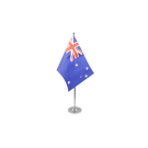Drapeau de table Prestige Australie 22x15 cm Hampe et socle en métal