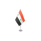 Drapeau de table Prestige Syrie 22x15 cm Hampe et socle en métal