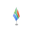 Drapeau de table Prestige Afrique du Sud 22x15 cm Hampe et socle en métal