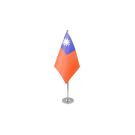 Drapeau de table Prestige Taiwan 22x15 cm Hampe et socle en métal