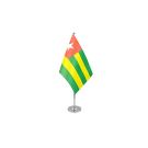 Drapeau de table Prestige Togo 22x15 cm Hampe et socle en métal