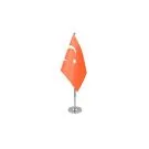 Drapeau de table Prestige Turquie 22x15 cm Hampe et socle en métal