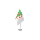 Drapeau de table Prestige Algérie 22x15 cm Hampe et socle en métal