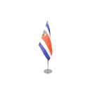 Drapeau de table Prestige Costa Rica 22x15 cm Hampe et socle en métal