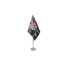 Drapeau de table Prestige Pirate foulard rouge 22x15 cm Hampe et socle en métal