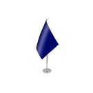 Drapeau de table Prestige Unicolore Bleu 22x15 cm Hampe et socle en métal